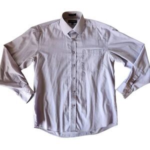 Michael Brandon light pastel lavender purple 34-35 button-up shirt 15.5